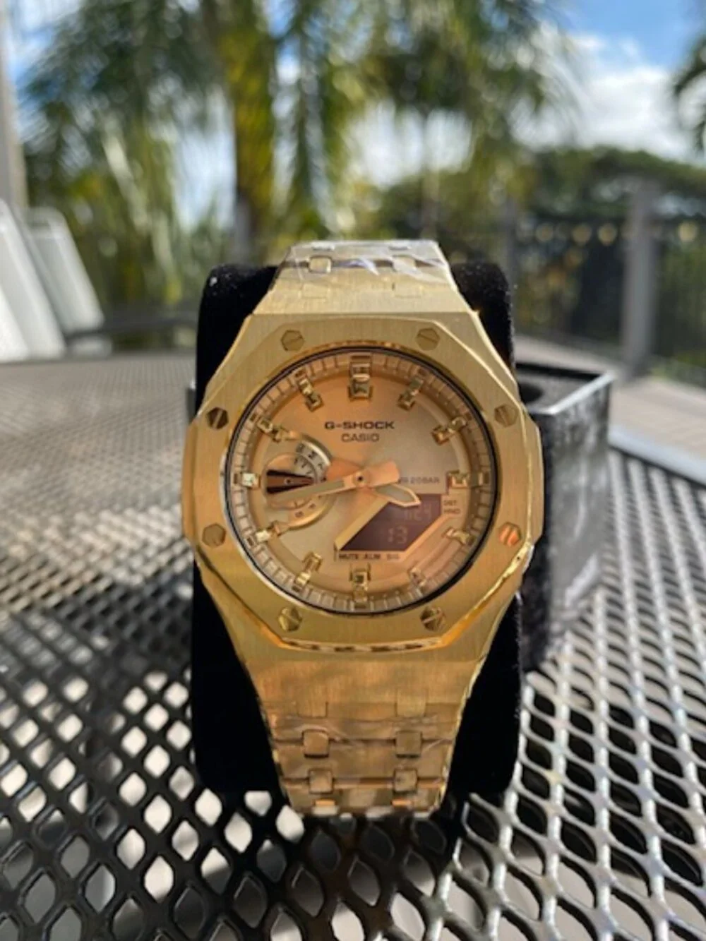 New Casio G-Shock Gold Color GA2100 All Yellow Gold custom MOD